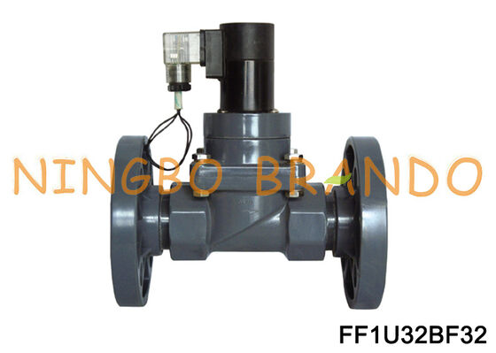 1-1/4'' Flanged Diaphragm Valve UPVC DN32 Chemical Anti Corrosion Solenoid Valve