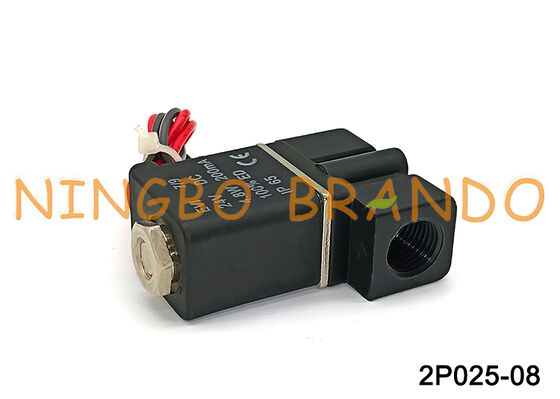 2P025-08 Plastic Pneumatic Direct Acting Solenoid Valve for Air Water DC24V