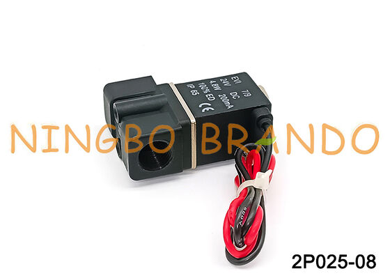 2P025-08 Plastic Pneumatic Direct Acting Solenoid Valve for Air Water DC24V