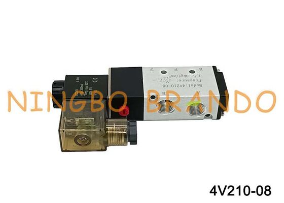 Airtac Type 4V210-08 โซลินอยด์แอร์วาล์ว 5/2 ทาง 4V200 Series