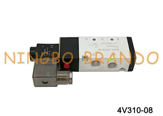 Airtac Type 4V310-08 โซลินอยด์วาล์วอากาศ 5 วิธี 2 ตำแหน่ง 4V300 Series