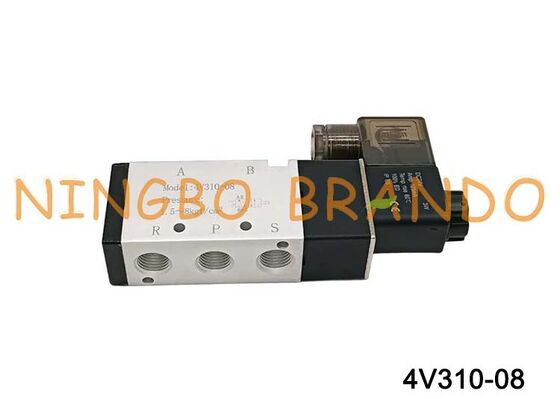 Airtac Type 4V310-08 โซลินอยด์วาล์วอากาศ 5 วิธี 2 ตำแหน่ง 4V300 Series