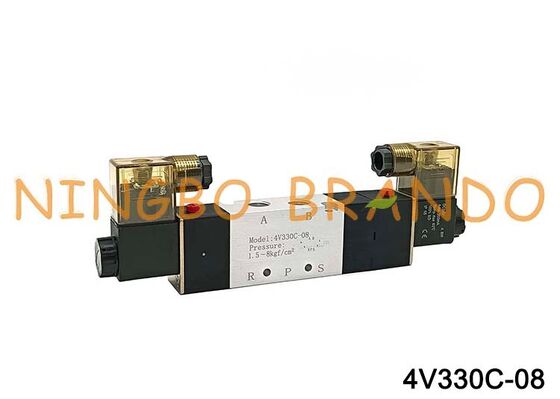 AIRTAC Type Solenoid Valve Air Valve 4V330C-08 DC 12V 24V AC 110V 220V