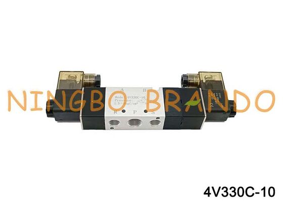 AirTac Type 4V330C-10 Double Solenoid Air Valve 5/3 Way 3/8''
