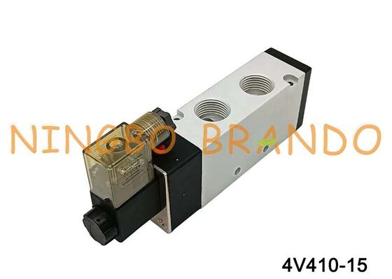 AIRTAC Type 1/2'' Solenoid Air Valve 4V410-15 12V 24V 110V 220V Single Coil 2 Position 5 Way