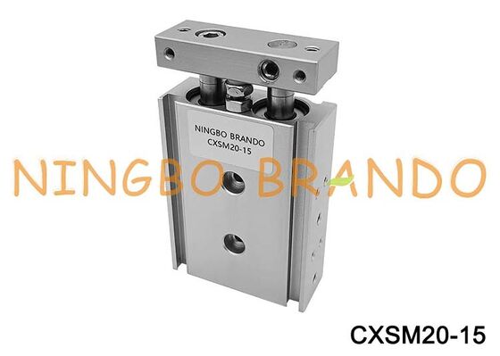 SMC ประเภท CXSM20-15 cyl ท่องเที่ยว Dual Rod กระบอกสูบนิวเมติก 20 มม.เจาะ 15 มม.