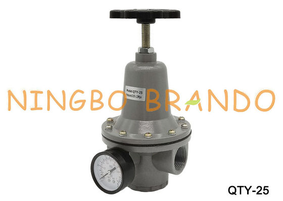 QTY-25 ตัวควบคุมแรงดันลม 1.0MPa ตัวควบคุมขนาด 1 นิ้วพร้อมเกจ QTY25