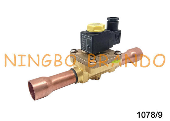 Castel Type Solenoid Valve with coil HM2 230V 1078/9A6 1 1/8'' solder