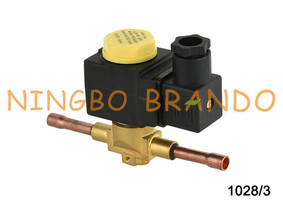 เครื่องทำความเย็นโซลินอยด์วาล์ว Castel Type 1028/3 บัดกรี 3/8 '' 220V HM2