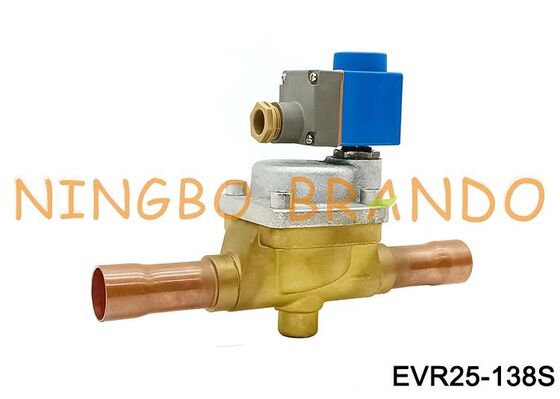 โซลินอยด์วาล์ว Danfoss ประเภท 1-3/8 '' Evr25 Odf 220VAC 24VDC