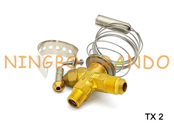 Danfoss ประเภท 068Z3206 TX2 วาล์วขยายตัวตามอุณหภูมิ 3/8 '' x 1/2 '' Flare