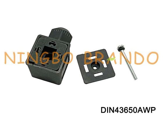 DIN43650A ขั้วต่อคอยล์โซลินอยด์วาล์วกันน้ำ IP67