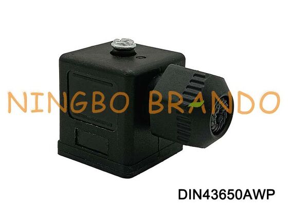 DIN43650A ขั้วต่อคอยล์โซลินอยด์วาล์วกันน้ำ IP67