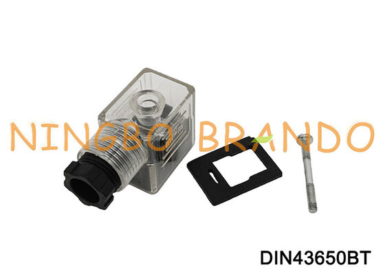 DIN43650B ขั้วต่อคอยล์โซลินอยด์วาล์ว 11 มม. ใส DIN 43650 Type B