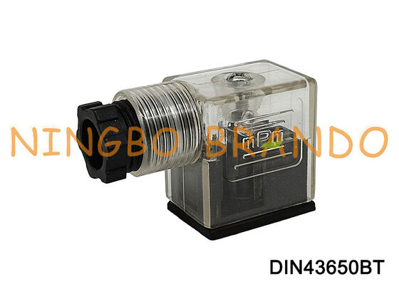 DIN43650B ขั้วต่อคอยล์โซลินอยด์วาล์ว 11 มม. ใส DIN 43650 Type B
