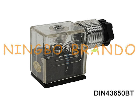 DIN43650B ขั้วต่อคอยล์โซลินอยด์วาล์ว 11 มม. ใส DIN 43650 Type B