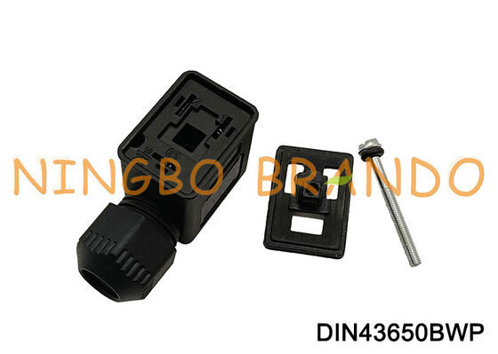 DIN43650B ขั้วต่อคอยล์โซลินอยด์วาล์วกันน้ำ IP67 DIN 43650 แบบฟอร์ม B