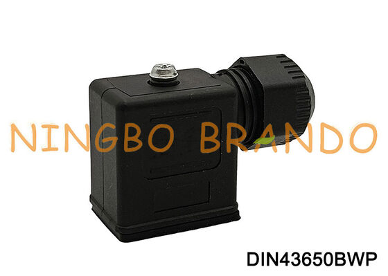 DIN43650B ขั้วต่อคอยล์โซลินอยด์วาล์วกันน้ำ IP67 DIN 43650 แบบฟอร์ม B