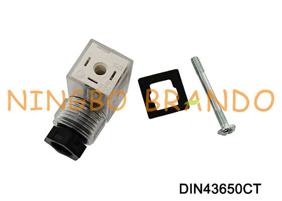DIN43650C Solenoid Valve Coil Connector 9.4mm Transparent DIN 43650 Type C
