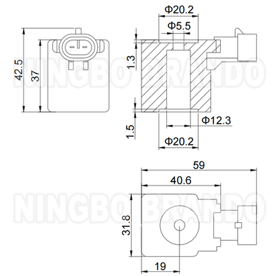 12VDC LOVATO ประเภท 118000043 4065003 โซลินอยด์วาล์วคอยล์สำหรับ LPG CNG ลด