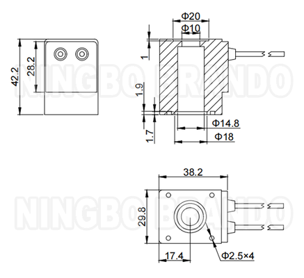 0543 Latching Solenoid Valve Coil DC6V 11W 14.5mm Hole 42mm Height