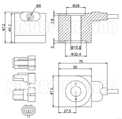 24VDC โซเลนอยด์โค้ลสําหรับรถบรรทุกเมทาทรออน เครื่องควบคุมความดัน