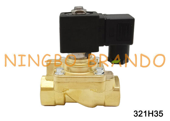 321H35 Parker Type วาล์วโซลินอยด์แรงดันสูง 2 ทาง 24VDC ทองเหลือง G1/2 นิ้ว
