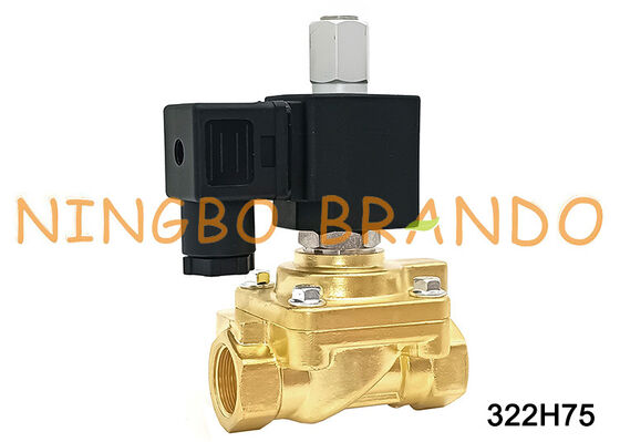โซลินอยด์วาล์วเปิดปกติ 322H75 G1/2'' 40 บาร์ DC24V AC220V