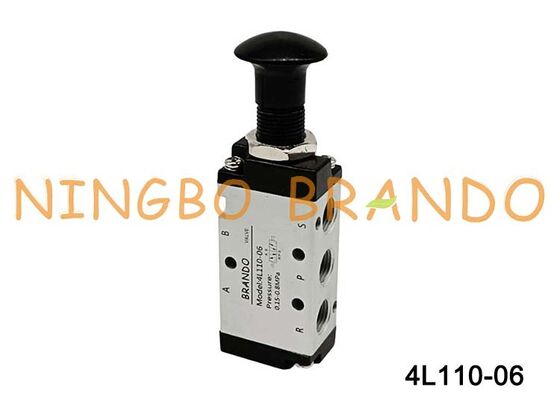 Airtac ประเภท 4L110-06 4L Push-Pull Air Control Valve 5/2 Way