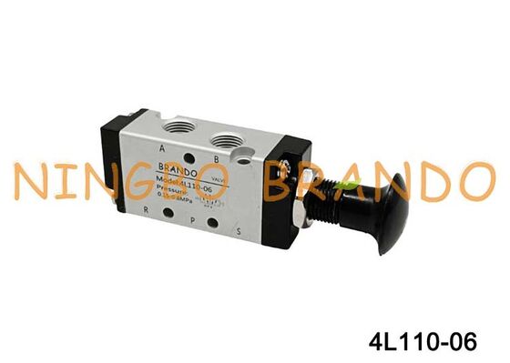 Airtac ประเภท 4L110-06 4L Push-Pull Air Control Valve 5/2 Way