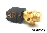24V DC VX31 / VX32 / VX33 ดำเนินการโดยตรง 3 พอร์ตนิวเมติกโซลินอยด์วาล์วสำหรับอากาศ / น้ำ