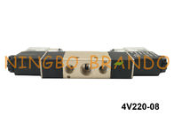BSPT 1/4 &quot;4V220-08 AirTAC ประเภทนิวเมติก Solenoid V Alve คู่ไฟฟ้าควบคุมแสง DC24V