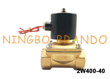 1-1 / 2 &quot;UNI-D ประเภท UW-40 2W400-40 ทองเหลืองไหลควบคุมโซลินอยด์วาล์วสำหรับน้ำน้ำมันแก๊ส