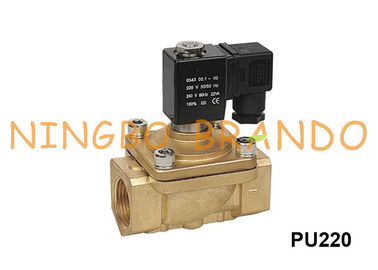 2 ทาง Shako ประเภททองเหลืองโซลินอยด์วาล์ว 3/4 '' PU220-03 1/2 '' PU220-04 220VAC 24VDC