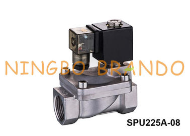 ไฟฟ้าสแตนเลสโซลินอยด์วาล์ว 1/2 '' SPU225A-08 1/2 '' SPU225A-12 24 โวลต์ DC 220 โวลต์ AC