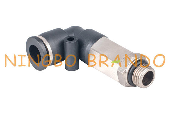 1/4 `` 8mm ข้อศอกขยายชายด่วนเชื่อมต่ออุปกรณ์ท่อนิวเมติก