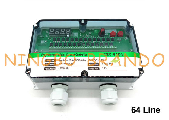 64 Lines Jet Pulse Controller สำหรับเครื่องกำจัดฝุ่น 220V อินพุตเอาต์พุต 24V