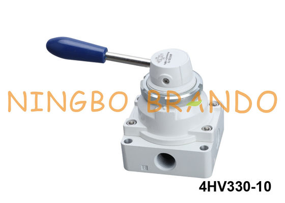 4HV330-10 Airtac Type 4/3-Way Hand Lever Valve พร้อมตำแหน่งกลางปิด