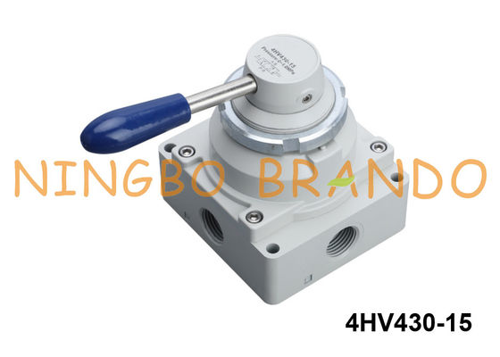 4HV430-15 Airtac Type 4/3-Way Hand-Lever Valve พร้อมตำแหน่งปิด