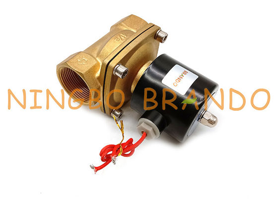 UW-40 2W400-40 1-1 / 2 นิ้วกึ่งไดอะแฟรมทองเหลืองโซลินอยด์วาล์ว