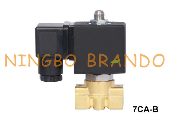 3-Way Water Air ทองเหลืองโซลินอยด์วาล์ว 1/8 '' 1/4 '' 12VDC 24VDC 110VAC 220VAC