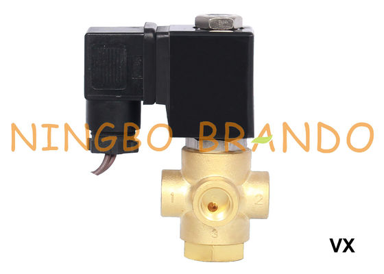 3 Way Universal ทองเหลืองโซลินอยด์วาล์ว 1/8 '' 1/4 '' 12V 24V 110V 120V 220V 230V