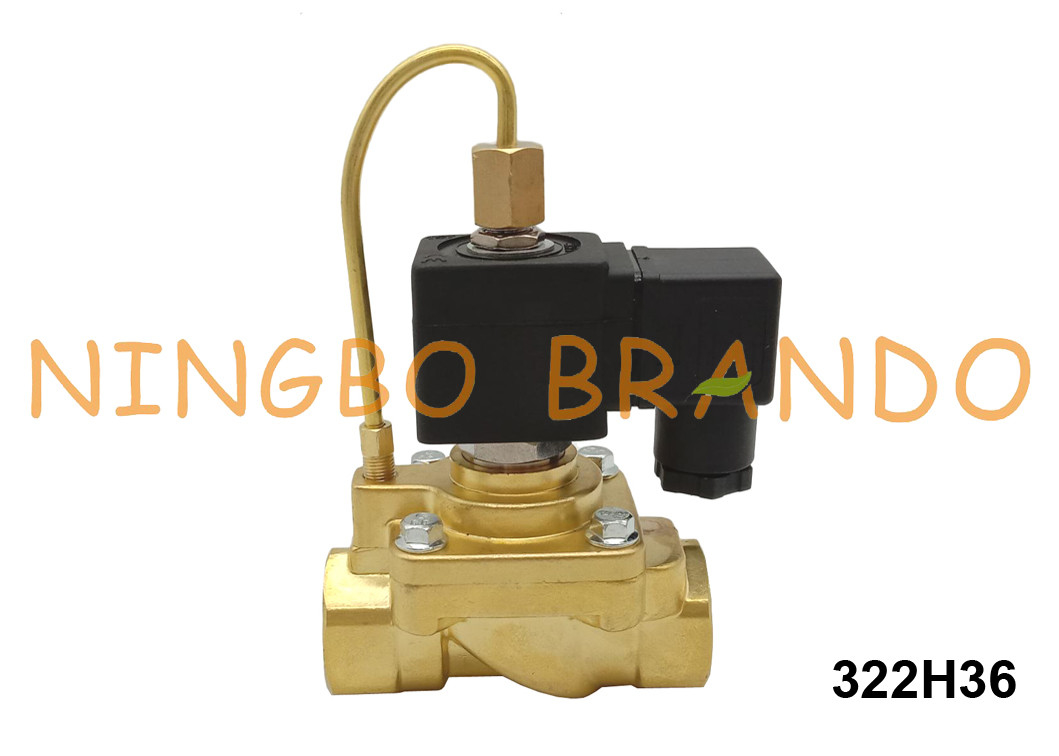 3/4 '' 322H36 Parker Type โซลินอยด์วาล์วแรงดันสูงปกติเปิด 24V 220V