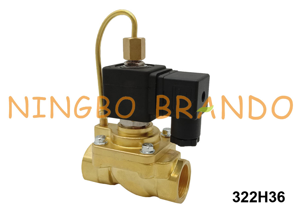 322H36 Parker Type Solenoid Valve ปกติเปิดแรงดันสูง 24VDC 220VAC