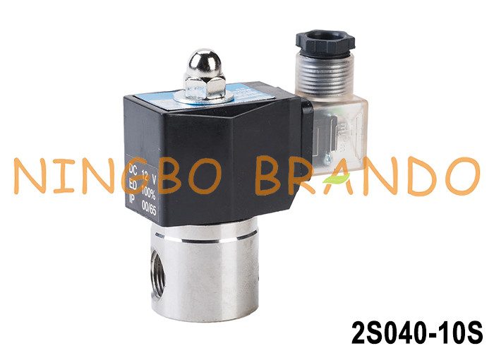 2S040-10 3/8' น้ําอากาศน้ํามันเหล็กไร้ขัดเหล็กซอลีนอยด์วาล์ว 12V 24V 110V 220V