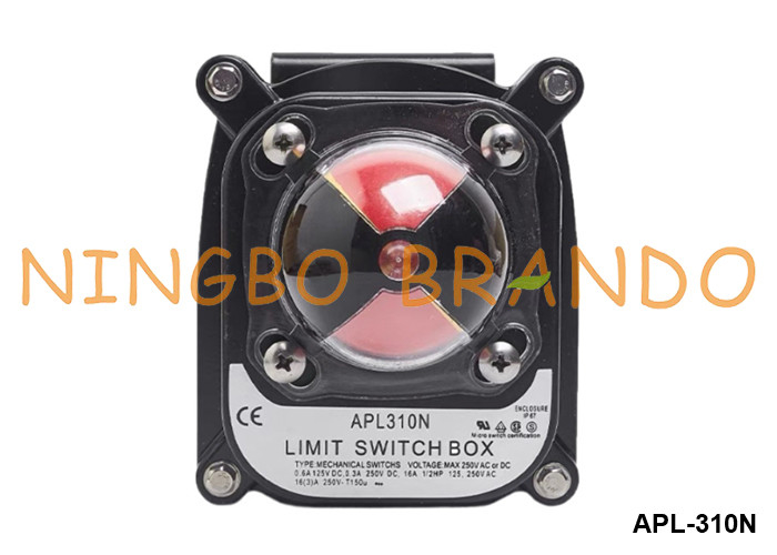 APL-310N ตัวชี้ตําแหน่งของวาล์วกล่องสวิทช์ขีดจํากัด สําหรับวาล์วกระพริกลม
