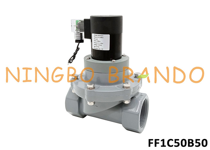 2' CPVC แวลล์ซอลีนอยด์ต่อต้านการเกรดสําหรับสารเคมีกรด แอลคาลี 24V 220V