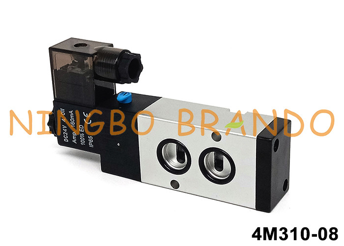 Airtac ประเภท 4M310-08 นามูร พิเล็ต ซอลีนอยด์แวลล์ 5/2 ทาง 24V 220V
