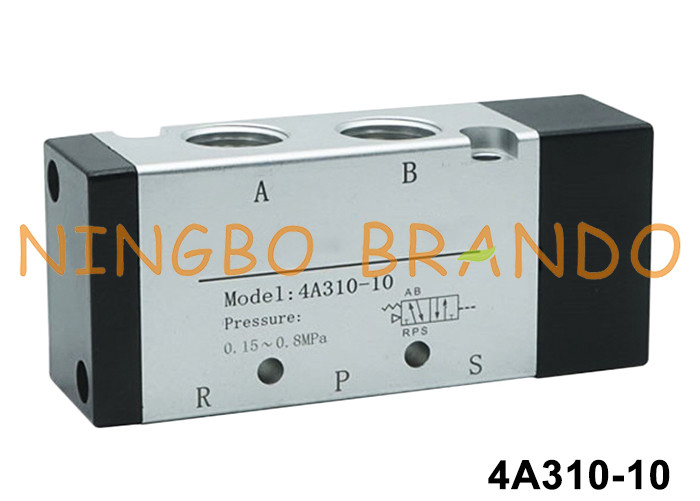 Airtac ประเภท 4A310-10 5/2 Way Pneumatic Air Pilot Valve กับร่างของเหล็กอลูมิเนียม