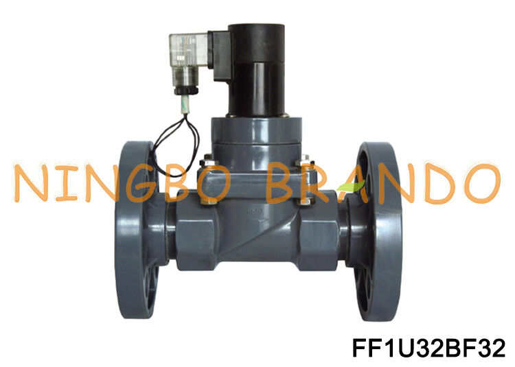 1-1/4'' Flanged Diaphragm Valve UPVC DN32 Chemical Anti Corrosion Solenoid Valve